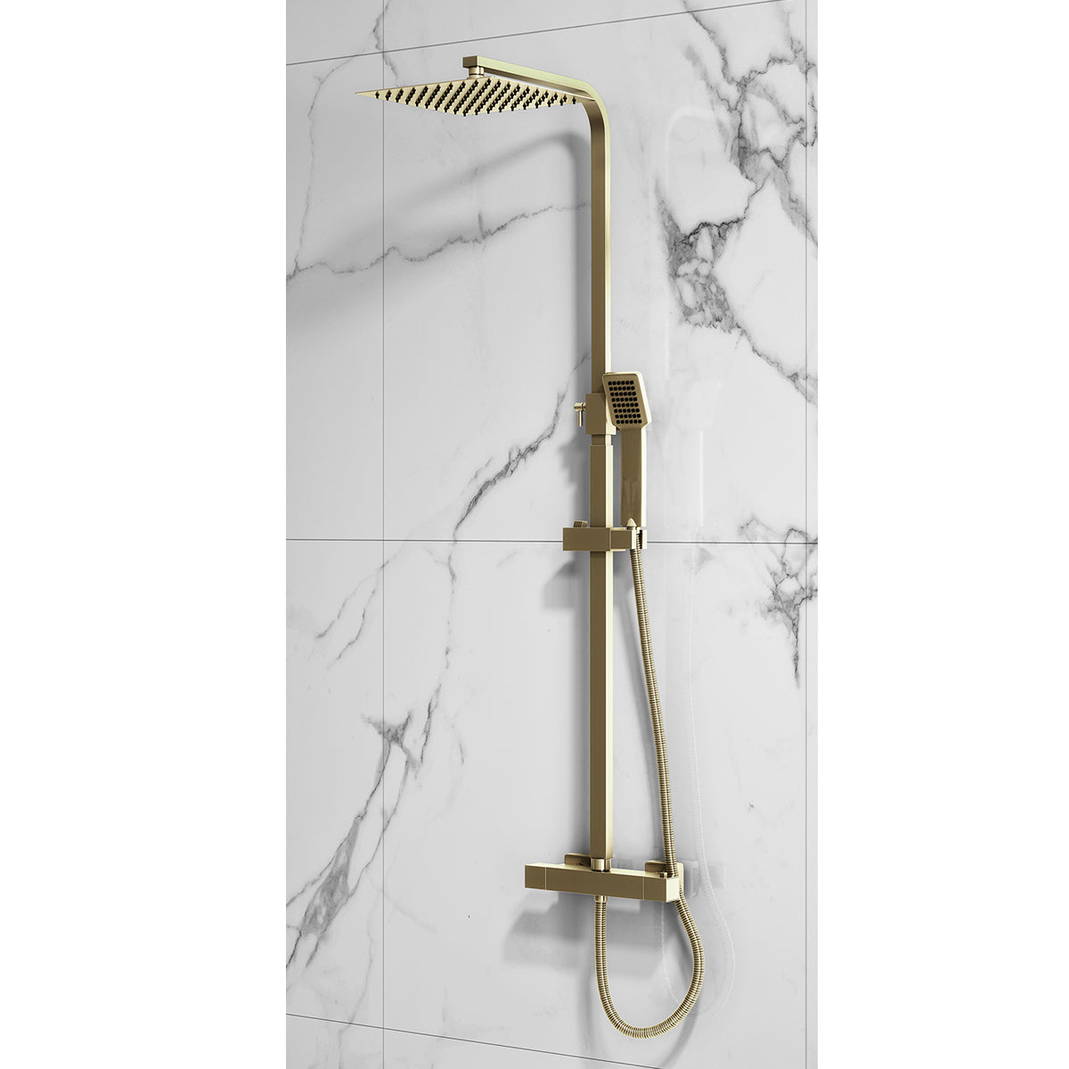 Elliot Square Rigid Riser Shower