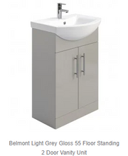 Load image into Gallery viewer, Belmont Light Grey Gloss Vanity + Basin
