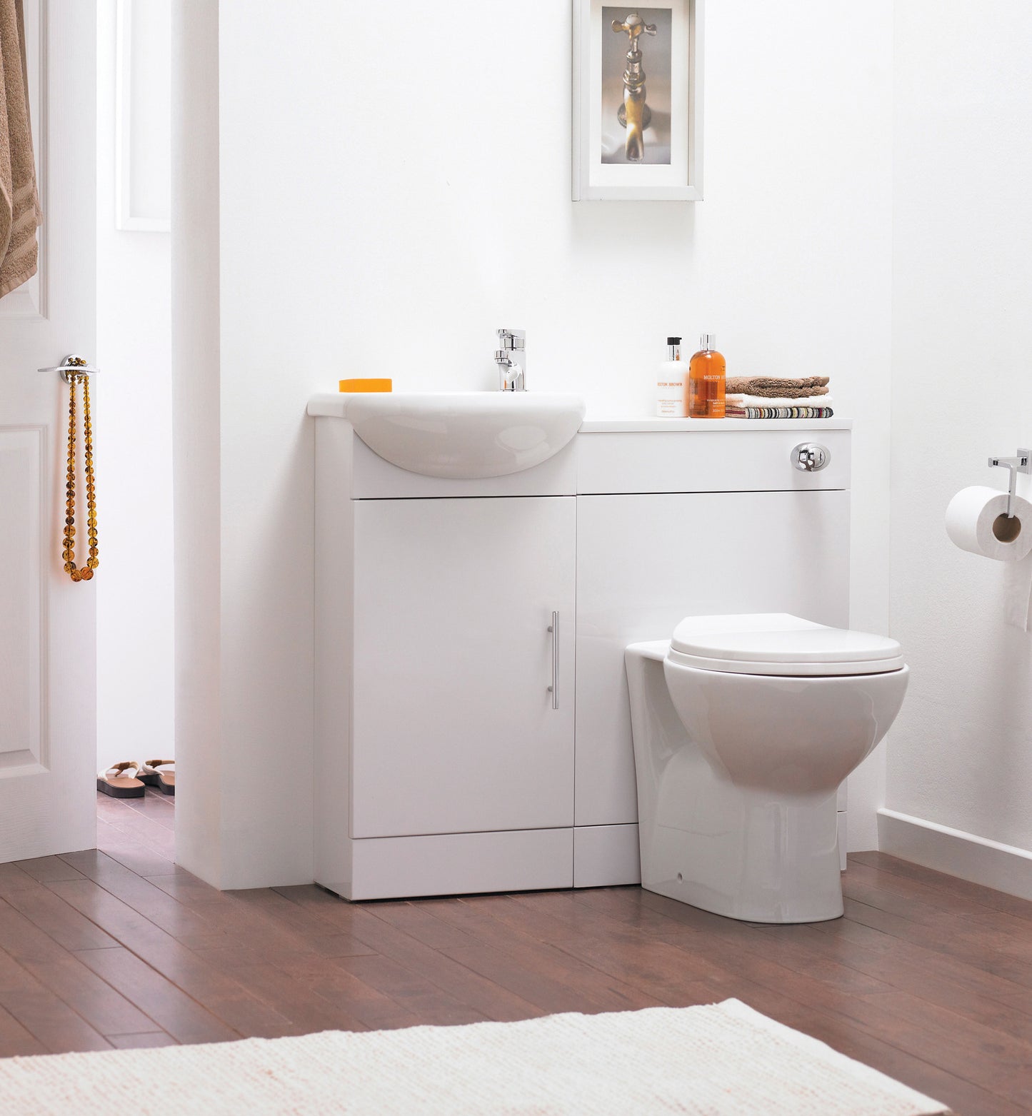 Sienna Gloss White Cloakroom Pack